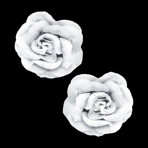 Pinche Rosa Gamuza 6Cm Blanco X1Par