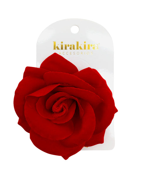 Pinche Rosa Gamuza 10.5Cm Rojo X1Uni