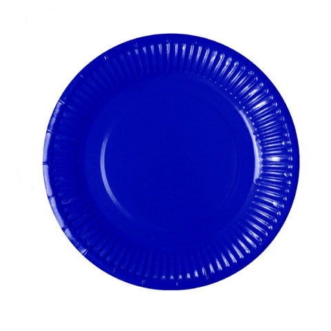 Plato 7 Azul Rey Carton  X10