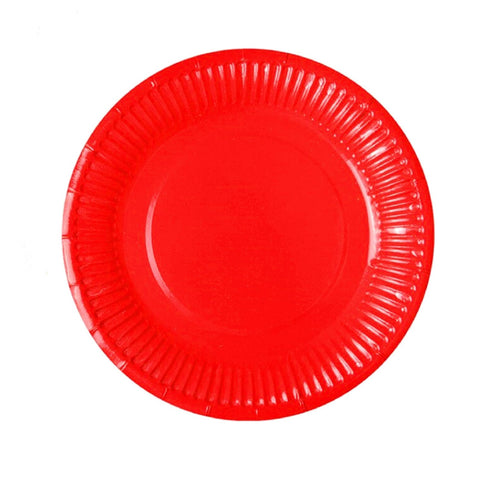 Plato 7 Rojo Carton  X10