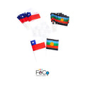 Chupete Bandera Chile/Mapuche 6 X 9 X12 Uni