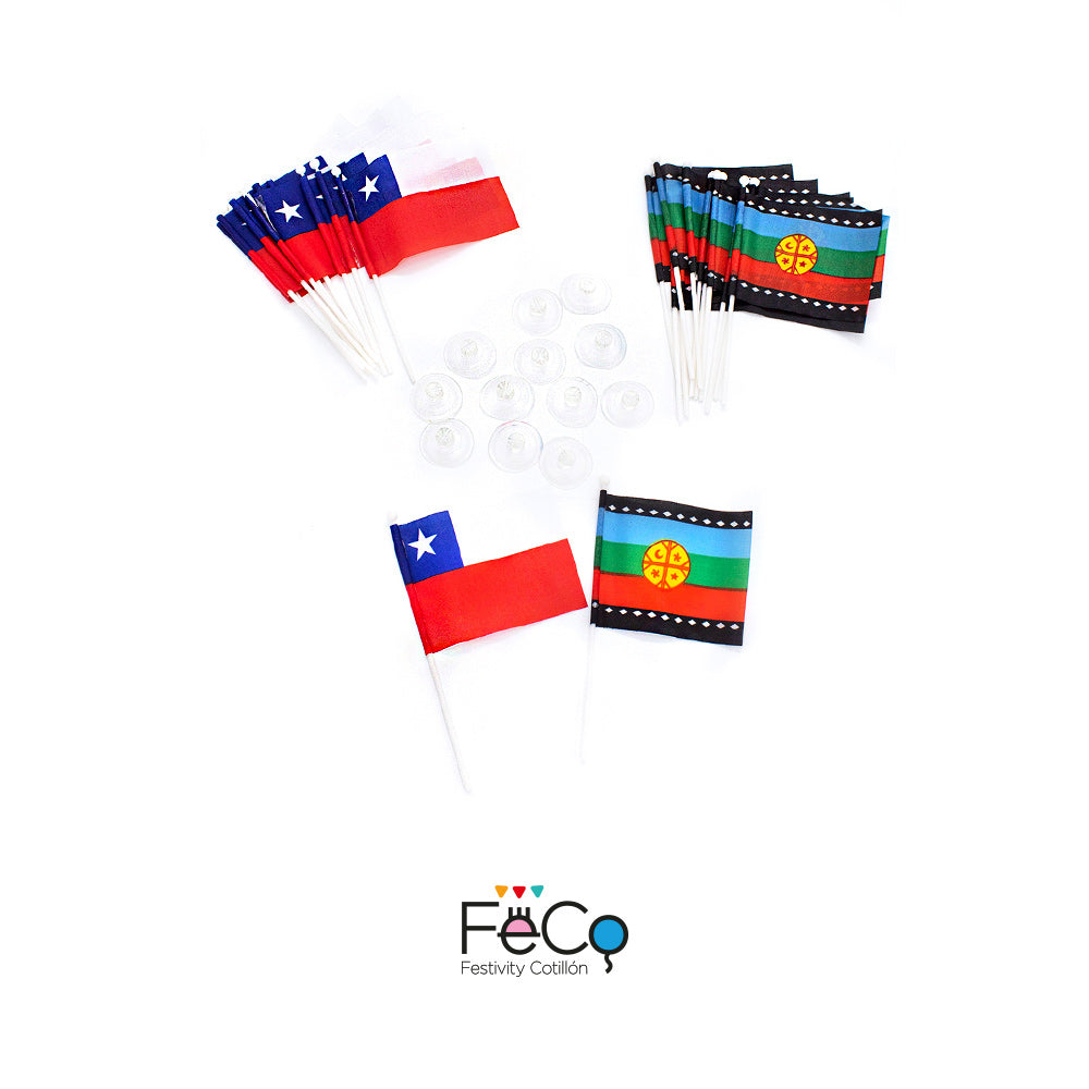 Chupete Bandera Chile/Mapuche 6 X 9 X12 Uni