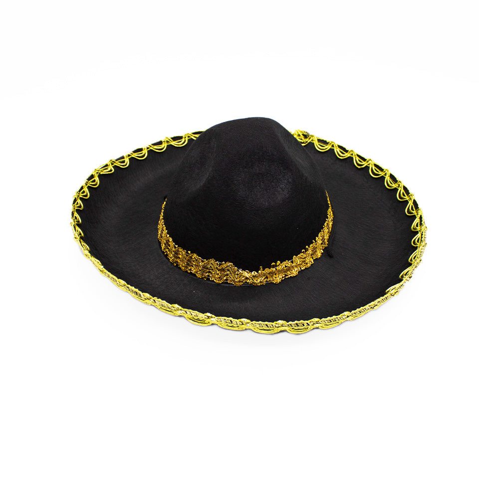 Sombrero Mexicano Negro Chico X1 Uni