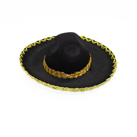 Sombrero Mexicano Negro Chico X1 Uni