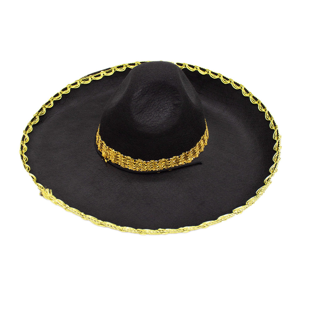 Sombrero Mexicano Negro Mediano X1 Uni