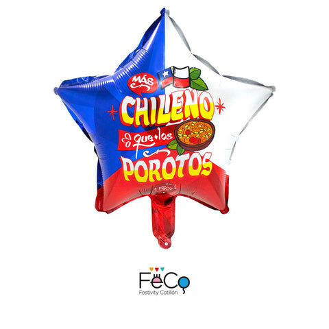 Uyuiii Globo Metalico 18 Estrella Porotos X12