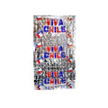 Adorno Mural Metalico Viva Chile Blanco 2X1 X1Uni
