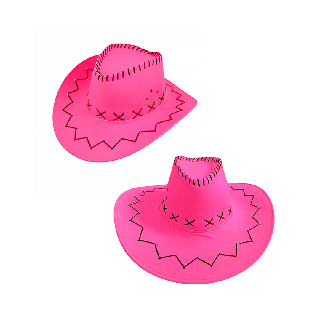 Sombrero Vaquero Fluor Fucsia X1Uni