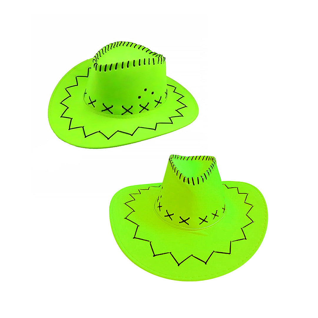 Sombrero Vaquero Fluor Verde X1Uni