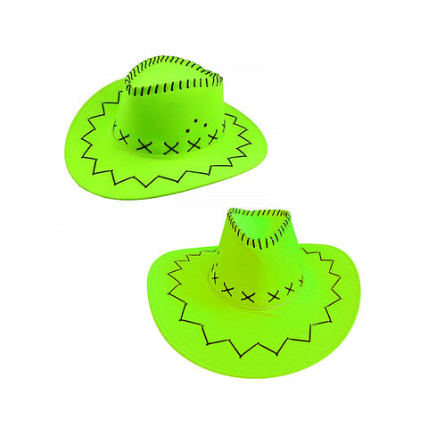 Sombrero Vaquero Fluor Verde X1Uni