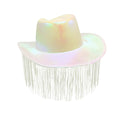 Gorro Vaquero Tiras Nacarado Blanco Xuni