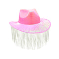 Gorro Vaquero Tiras Nacarado Rosado Xuni