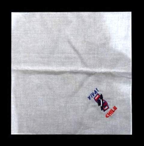 Pañuelo 18 Bordado Viva Chile 30 X 30Cm X 12 Uni