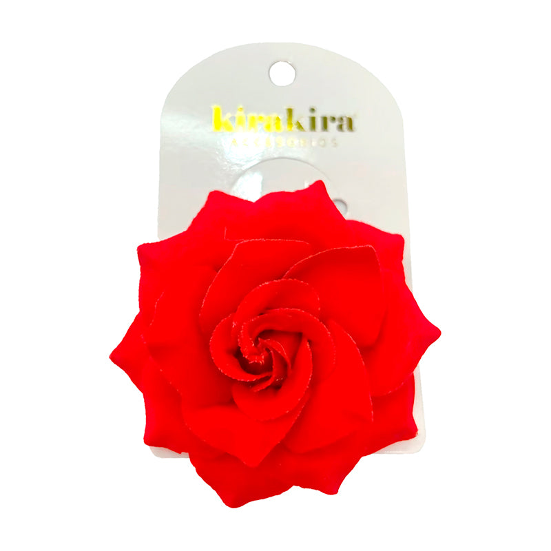 Pinche Rosa Gamuza 7.5Cm Rojo X1Uni