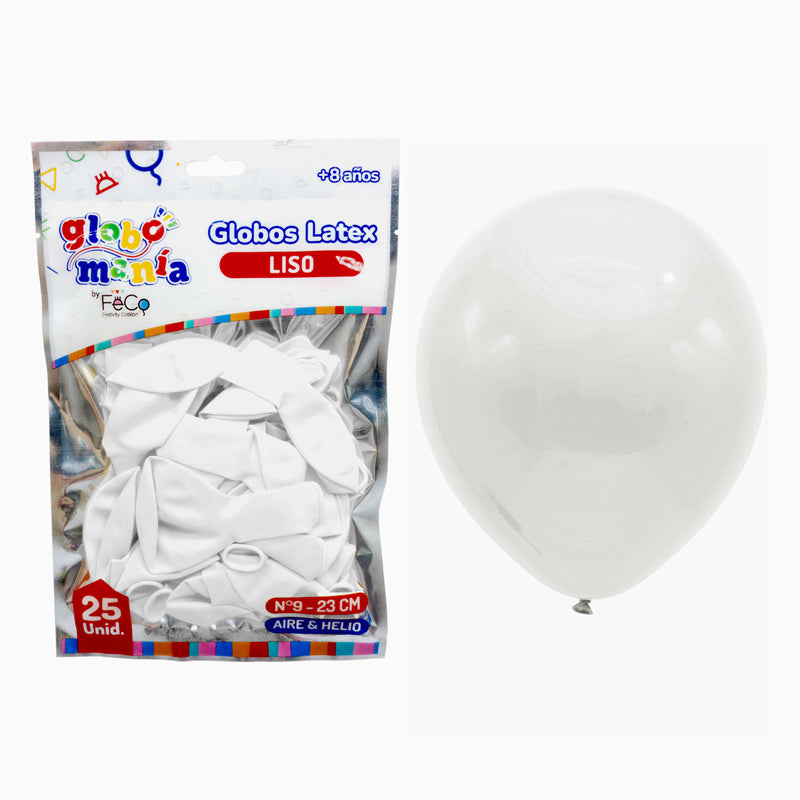 Globo 09 Standard B Blanco X 25