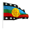 Bandera Mapuche 60 X 90 Palito X12 Uni