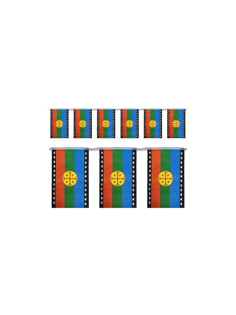 Guirnalda Bandera Mapuche 3 Metros X12 Uni
