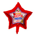 Uyuiii Globo Metalico 18 Estrella Viva Chile X12