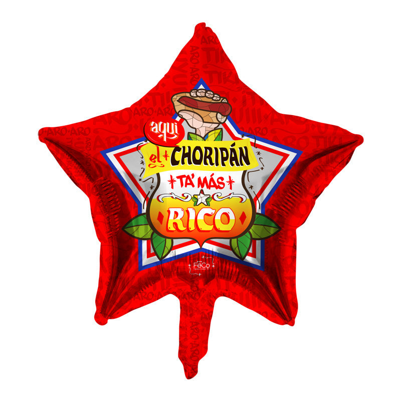 Uyuiii Globo Metalico 18 Estrella Choripan X12
