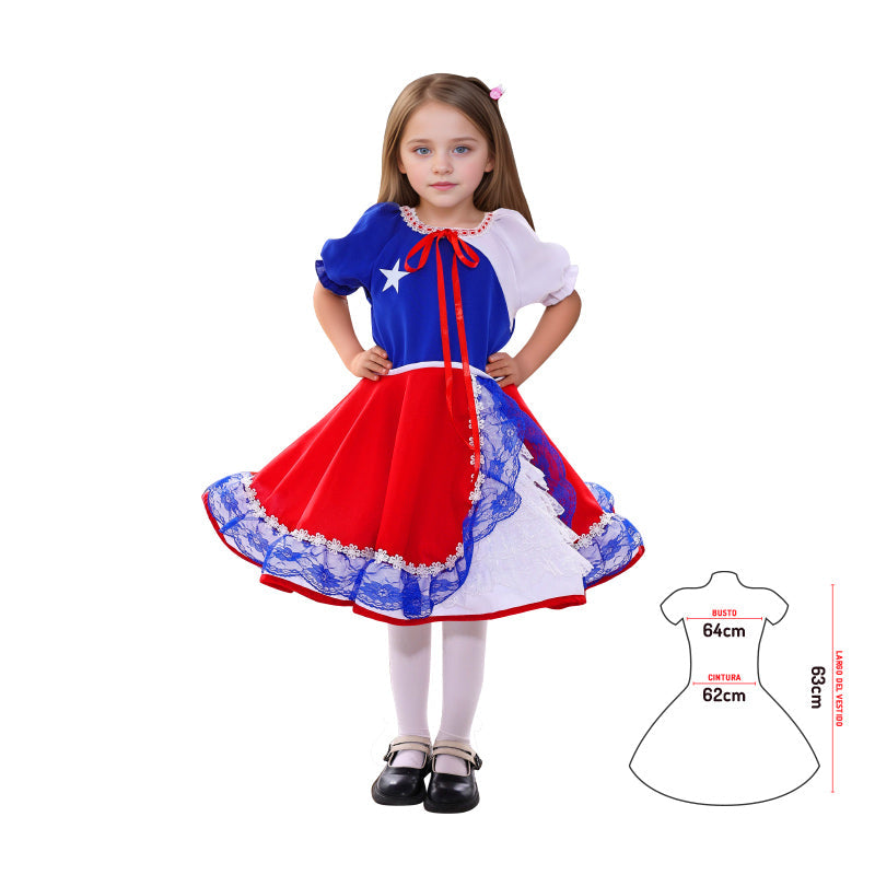 Vestido Huasa Chinita Bandera