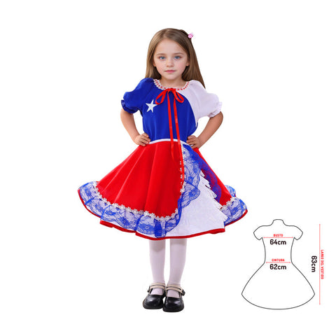Vestido Huasa Chinita Bandera